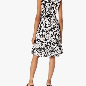 NWT Calvin Klein Women's Sleeveless Sheath w Ruffle Hem & Self Belt Dress Sz 14